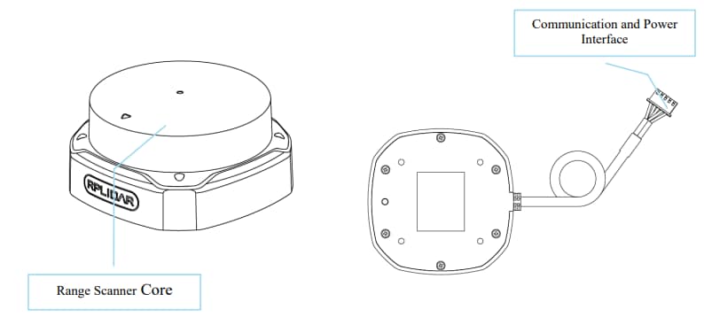 机械图纸 - Seeed Studio RPLiDAR S2激光测距扫描仪